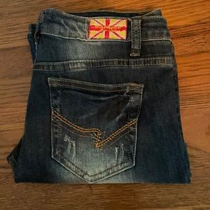 Machine Skinny Distressed Jeans